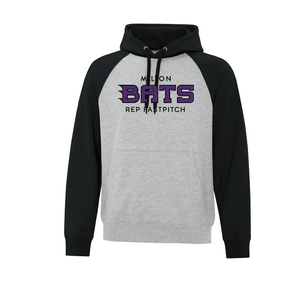 MILTON BATS TWO TONED FLEECE HOODIE